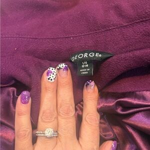 George Purple Pea Coat